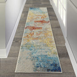 Nourison Celestial Modern Abstract Sealife 2' x 6' Area Rug, Easy Clean, Non Shedding, Bed Room, Living Room, Dining Room, Kitchen (2x6)