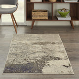 Nourison Celestial Modern Abstract Ivory/Grey 3' x 5' Area Rug, Easy Cleaning, Non Shedding, Bed Room, Living Room, Dining Room, Kitchen (3x5)