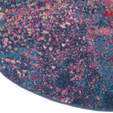 Nourison Passion 5' x Round Multicolor Fabric Modern Area Rug (5' Round)