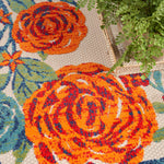 Nourison Aloha 4' x 6' Ivory Multicolor Fabric Outdoor Area Rug (4' x 6')