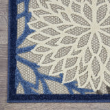 Nourison Aloha 2'8" x 4' Blue/Multicolor Outdoor Indoor/Outdoor Rug