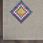 Nourison Passion Bohemian Grey/Multi 2'2" x 7'6" Area -Rug, Easy -Cleaning, Non Shedding, Bed Room, Living Room, Dining Room, Kitchen (2x8)