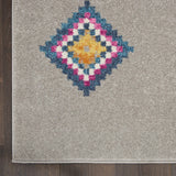 Nourison Passion Bohemian Grey/Multi 2'2" x 7'6" Area -Rug, Easy -Cleaning, Non Shedding, Bed Room, Living Room, Dining Room, Kitchen (2x8)