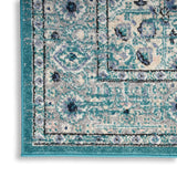Nourison Passion Bohemian Turquoise Grey 2'2'' x 10' Area-Rug, Easy-Cleaning, Non Shedding, Bed Room, Living Room, Dining Room, Kitchen (2x10)