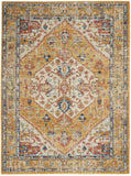 Nourison Passion Bohemian Vintage Floral Chic 3'9" x 5'9" Ivory/Yellow Area Rug (4'x6')