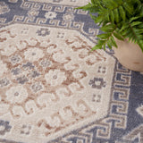 Nourison Serenity Home Vintage Ivory Blue 5'3" x 7'3" Area -Rug, Easy -Cleaning, Non Shedding, Bed Room, Living Room, Dining Room, Backyard, Deck, Patio (5x7)" }