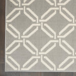 Nourison Jubilant Trellis Grey 4' x 6' Area -rug, Easy -cleaning, Non Shedding, Bed Room, Living Room, Dining Room, Kitchen (4x6)
