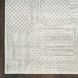 Nourison Glam Abstract Silver Grey 3'11" x 5'11" Area Rug, Easy Cleaning, Non Shedding, Bedroom, Living Room, Dining Room, Backyard, Deck, Patio