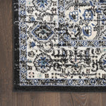 Nourison Passion Bohemian Black Ivory 1'10'' x 2'10'' Area-Rug, Easy-Cleaning, Non Shedding, Bed Room, Living Room, Dining Room, Kitchen (2x3)