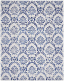 Nourison Whimsicle Damask Ivory Navy 7' x 10' Area Rug, Easy Cleaning, Non Shedding, Bed Room, Living Room, Dining Room, Kitchen (7x10)