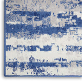 Nourison Whimsicle Artistic Ivory Navy 3' x 5' Area Rug, Easy Cleaning, Non Shedding, Bed Room, Living Room, Dining Room, Kitchen (3x5)