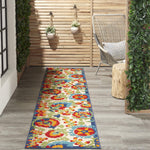 Nourison Aloha 2'3" x 10' Multicolor Outdoor Indoor/Outdoor Rug