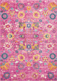 Nourison Passion Fuchsia 3'9" x 5'9" Area -Rug, Boho, Moroccan, Bed Room, Living Room, Dining Room, Kitchen, Easy -Cleaning, Non Shedding, (4' x 6')