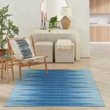 Nourison Vintage Home Modern Blue 6' x 9' Area -Rug, Easy -Cleaning, Non Shedding, Bed Room, Living Room, Dining Room, Backyard, Deck, Patio (6x9)
