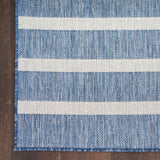 Nourison Positano Indoor/Outdoor Navy Ivory 4' x 6' Area -Rug, Easy -Cleaning, Non Shedding, Bed Room, Living Room, Dining Room, Deck, Backyard, Patio (4x6)