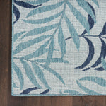 Nourison Garden Oasis Indoor/Outdoor Blue 3' x 5' Area Rug, Easy-Cleaning, Non Shedding, Bed Room, Living Room, Dining Room, Kitchen (3x5)