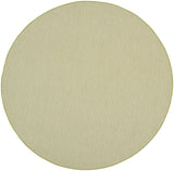 Nourison Courtyard Indoor/Outdoor Ivory Green 6' x Round Area Rug, Easy Cleaning, Non Shedding, Bed Room, Living Room, Dining Room, Backyard, Deck, Patio (6 Round)