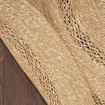 Nourison Natural Seagrass Indoor/Outdoor Natural 3' x Round Area Rug, Easy Cleaning, Non Shedding, Bed Room, Living Room, Dining Room, Backyard, Deck, Patio (3 Round)