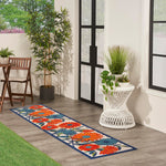 Nourison Aloha Outdoor Multicolor 2'3" x 10' Area Rug, Easy Cleaning, Non Shedding, Bed Room, Living Room, Dining Room, Deck, Backyard, Patio (2x10)