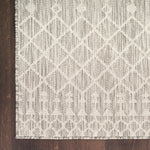 Nourison Positano Indoor/Outdoor Light Grey 9' x 12' Area Rug, Easy Cleaning, Non Shedding, Bed Room, Living Room, Dining Room, Backyard, Deck, Patio (9x12)