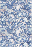 Nourison Washables Floral Navy Multicolor 4' x 6' Area -Rug, Easy -Cleaning, Non Shedding, Bed Room, Living Room, Dining Room, Kitchen (4x6)