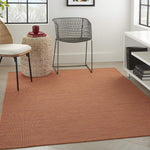 Nourison Positano 3' x 5' Terracotta Fabric Modern Area Rug (3' x 5')