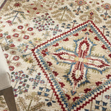 Nourison Revel Floral Ivory 5'3" x 7'6" Area -Rug, Easy -Cleaning, Non Shedding, Bed Room, Living Room, Dining Room, Kitchen (5x8)