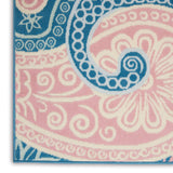 Nourison Jubilant Floral Blue 5'3" x 7'3" Area -Rug, Easy -Cleaning, Non Shedding, Bed Room, Living Room, Dining Room, Kitchen (5x7)