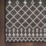 Nourison Positano Black 2' x 6' Area Rug Easy Clean, Non Shedding, Bed Room, Living Room, Dining Room, Kitchen (6' Runner)