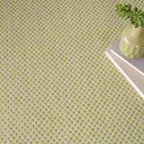 Nourison Courtyard Indoor/Outdoor Ivory Green 6' x Round Area Rug, Easy Cleaning, Non Shedding, Bed Room, Living Room, Dining Room, Backyard, Deck, Patio (6 Round)