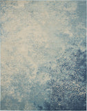 Nourison Passion Navy/Light Blue 6'7'' x 9'6'' Area-Rug, Modern, Abstract, Easy-Cleaning, Non Shedding, Bed Room, Living Room, Dining Room, Kitchen, (7' x 10')