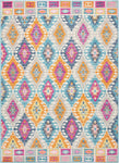 Nourison Passion Tribal Multicolor 3'9" x 5'9" Area -Rug, Easy -Cleaning, Non Shedding, Bed Room, Living Room, Dining Room, Kitchen (4x6)