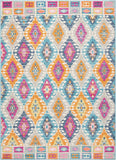 Nourison Passion Tribal Multicolor 3'9" x 5'9" Area -Rug, Easy -Cleaning, Non Shedding, Bed Room, Living Room, Dining Room, Kitchen (4x6)