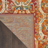 Nourison Allur Non-Shedding Transitional Moroccan Red Multicolor 2'3" x 7'6" Area Rug, (8' Runner)