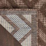 Nourison Versatile Brown 5' x 7' Indoor/Outdoor Area Rug, Easy Cleaning, Non Shedding, Living Room, Bedroom, Dining Room, Patio, Deck