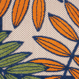 Nourison Aloha Indoor/Outdoor Multicolor 2'8" x 4' Area Rug, Tropical, Botanical, Easy Cleaning, Non Shedding, Bed Room, Kitchen, Living Room, Deck, Backyard, (3' x 4')