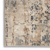 Nourison Concerto Beige/Grey 2'2" x 10'Area -Rug, Abstract, Distressed, Easy -Cleaning, Non Shedding, Bed Room, Living Room, Dining Room, Kitchen, (10' Runner)