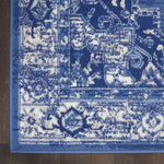 Nourison Whimsicle Traditional Navy 2' x 6' Area Rug, Easy Cleaning, Non Shedding, Bed Room, Living Room, Dining Room, Kitchen (2x6)