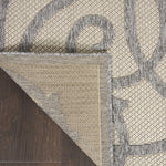 Nourison Palamos Indoor/Outdoor Cream Grey 2'2" x 3'9" Area Rug, Easy Cleaning, Non Shedding, Bed Room, Living Room, Dining Room, Backyard, Deck, Patio (2x4)