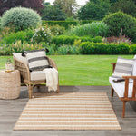 Nourison Positano Indoor/Outdoor Beige Ivory 4' x 6' Area Rug, Easy Clean, Non Shedding, Bed Room, Living Room, Dining Room, Deck, Backyard, Patio (4x6)