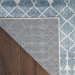 Nourison Astra Machine Washable Bohemian Blue 5'3" x 7' Area Rug, Easy Clean, Non Shedding, Bed Room, Living Room, Dining Room, Kitchen (5x7)