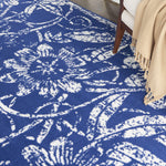 Nourison Whimsicle Floral Navy 7' x 10' Area Rug, Easy Cleaning, Non Shedding, Bed Room, Living Room, Dining Room, Kitchen (7x10)