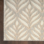 Nourison Aloha Indoor/Outdoor Ivory Grey 2'8" x 4' Area Rug, Easy Cleaning, Non Shedding, Bed Room, Living Room, Dining Room, Backyard, Deck, Patio (3x4)