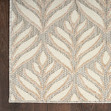 Nourison Aloha Indoor/Outdoor Ivory Grey 2'8" x 4' Area Rug, Easy Cleaning, Non Shedding, Bed Room, Living Room, Dining Room, Backyard, Deck, Patio (3x4)