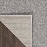 Nourison Essentials Indoor/Outdoor Silver Grey 2'2'' x 12' Area-Rug, Easy-Cleaning, Non Shedding, Bed Room, Living Room, Dining Room, Backyard, Deck, Patio (2x12)
