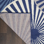 Nourison Grafix Contemporary Navy 2'3" x 7'6" Area Rug, Easy Clean, Non Shedding, Bed Room, Living Room, Dining Room, Kitchen (2x7)