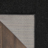 Nourison Essentials Indoor/Outdoor Black 2'2" x 12' Area Rug, Easy Cleaning, Non Shedding, Bed Room, Living Room, Dining Room, Backyard, Deck, Patio (2x12)