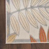 Nourison Aloha Indoor/Outdoor Blue Mocha 3'6" x 5'6" Area Rug, Easy Cleaning, Non Shedding, Bed Room, Living Room, Dining Room, Backyard, Deck, Patio (4x6)