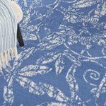 Nourison Whimsicle Floral Blue 5' x 7' Area Rug, Easy Cleaning, Non Shedding, Bed Room, Living Room, Dining Room, Kitchen (5x7)