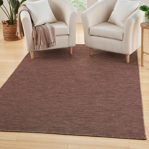 Nourison Practical Solutions Indoor/Outdoor Mocha 4' x 6' Area -Rug, Easy -Cleaning, Non Shedding, Bed Room, Living Room, Dining Room, Backyard, Deck, Patio (4x6)" }